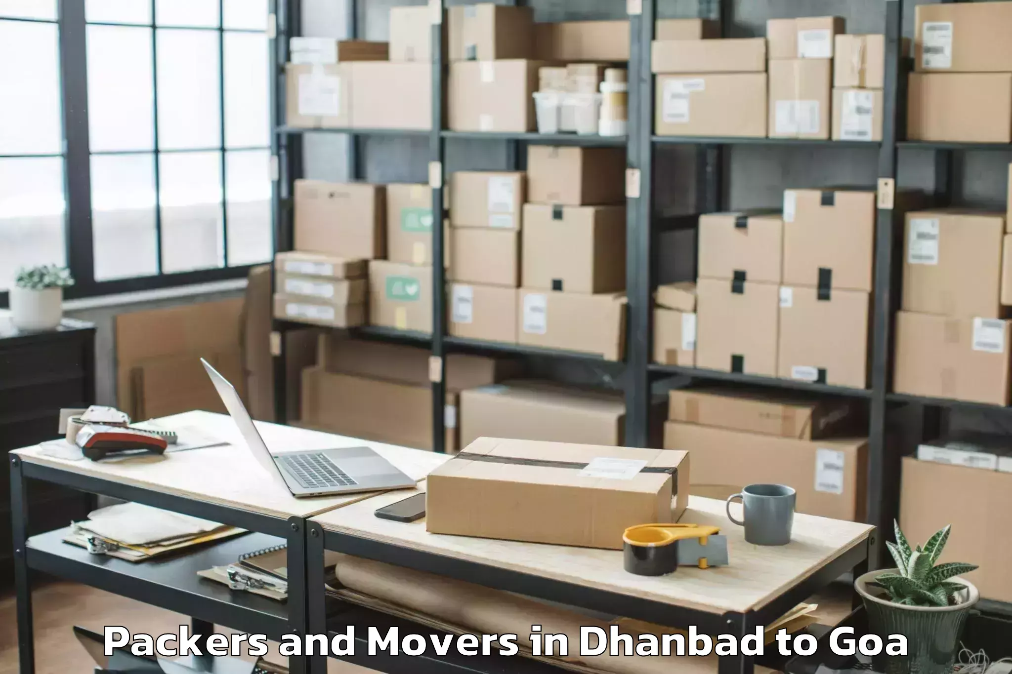 Trusted Dhanbad to Candolim Packers And Movers